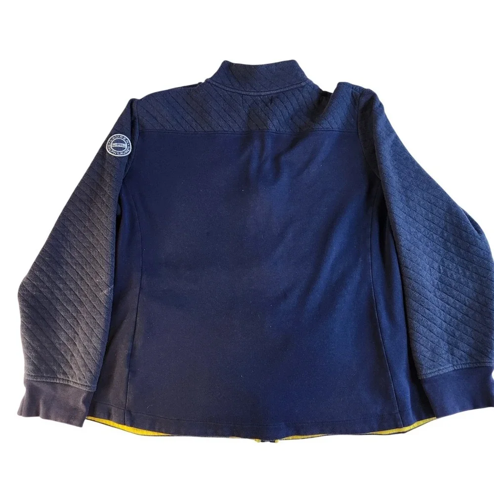 RALPH LAUREN Quilted Jacket Womens 2X‎ Blue Full Zip Active Equestrian Horse